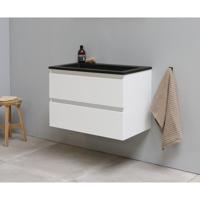 On-Line Onderkast - 80 cm - Voorgemonteerd - Ladestructuur - Acryl Wastafel - zonder Kraangat - Hoogglans Wit - thumbnail