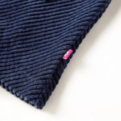 VidaXL Kinderrok met zakken ribfluweel 104 marineblauw
