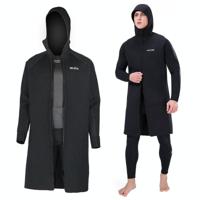SLINX 1831 3mm neopreen zonnebrandcrème warme lange mouwen Hooded duiken jas voor mannen - thumbnail