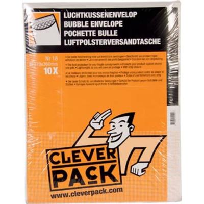 Cleverpack luchtkussenenveloppen, ft 270 x 360 mm, met stripsluiting, wit, pak van 10 stuks Cleverpack luchtkussenenveloppen, ft 270 x 360 mm, met stripsluiting, wit, pak van 10 stuks