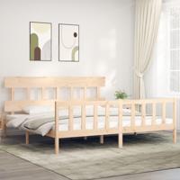 Bedframe zonder matras massief grenenhout 200x200 cm - thumbnail