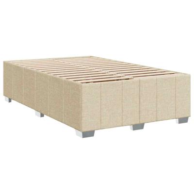 Boxspring met matras stof crèmekleurig 120x200 cm - thumbnail