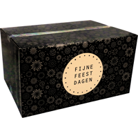 Kerstpakketdoos | Vuurwerk | golfkarton | 55x39x30cm | Kerstmis | e | zwart/goud | 10 stuks - thumbnail