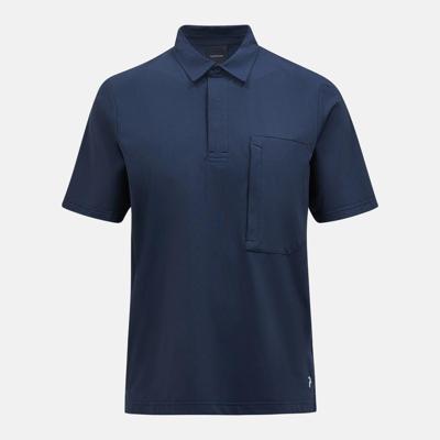 Peak Performance Pocket Heren Polo Salute Blue L
