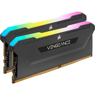 Corsair vengeance rgb pro sl 16 gb ddr4-3200 (2x 8 gb) werkgeheugen (zwart, cmh16gx4m2e3200c16, xmp 2.0)