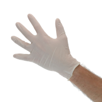 Handschoen Latex gepoederd L (8-9) - thumbnail