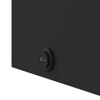Badkamerkast met spiegel en LED 45x13x52 cm zwart - thumbnail