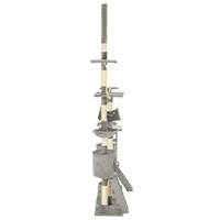 VidaXL Kattenkrabpaal met sisal krabpalen 230-250 cm grijs - thumbnail