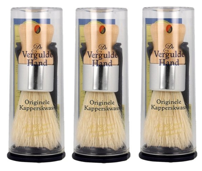 Vergulde Hand Kapperskwast Voordeelverpakking - x3 stuks Vergulde Hand Kapperskwast Voordeelverpakking - x3 stuks