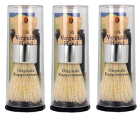 Vergulde Hand Kapperskwast Voordeelverpakking - x3 stuks - thumbnail