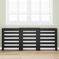 Radiatorafdekking Zwart Eiken 205 x 21.5 x 83.5 cm - thumbnail