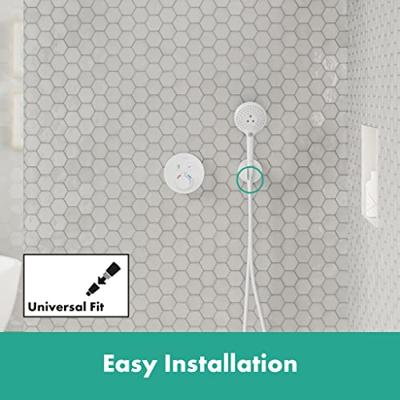 Hansgrohe FixFit S muuraansluitbocht met handdouchehouder, mat wit