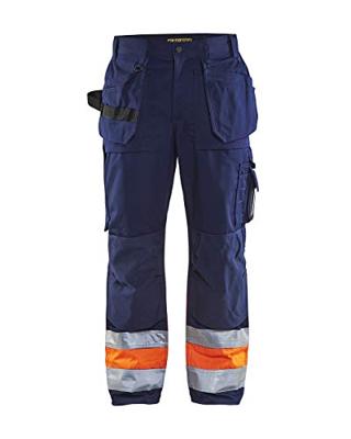 Blåkläder Werkbroek High-Vis 15291860 | Marineblauw/Oranje | Maat 58 - 7330509353646