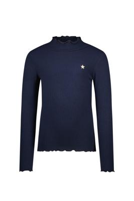 Like Flo winter t-shirt meisjes - navy blauw - Eef - rib - col