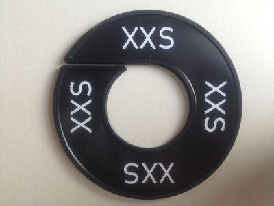 Maatring 9cm zwart/wit XXS