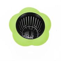 2 stks draagbare handheld Outfall water tank zeef gootsteen filter afvoer badkamer keuken gadget (groen) - thumbnail