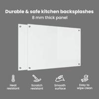 VidaXL Keuken achterwand 2 pcs doorzichtig 90 x 60 cm gehard glas - thumbnail