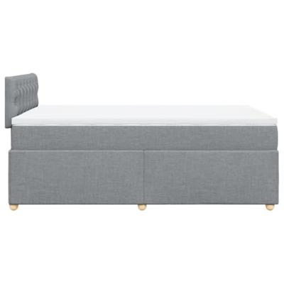 Boxspring met matras stof lichtgrijs 120x200 cm