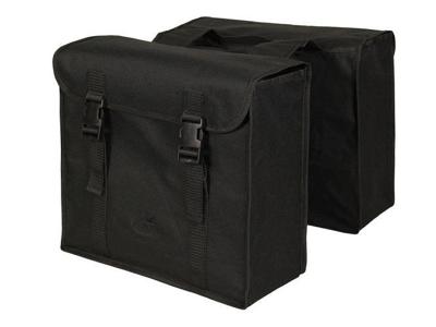 Greenlands tas dubbel zwart-zwart. afmeting 37x34x14cm.totaal inhoud 40l