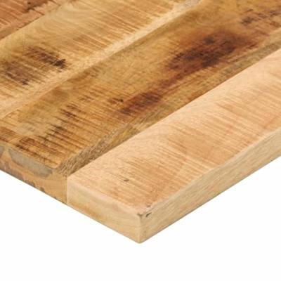 Tafelblad rechthoekig 90x80x2,5 cm massief ruw mangohout