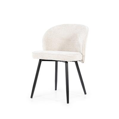 Eleonora Eetkamerstoel 'Riley' Chenille, kleur Beige