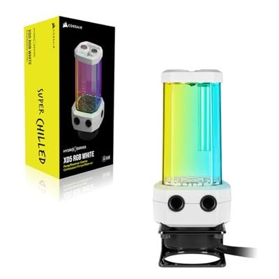 Corsair Hydro X Series XD5 RGB Pomp/Reservoir Combo - D5 PWM Pomp - 330ml Reservoir - Tien individueel adresseerbare RGB LEDs - Temperatuursensor - Wit, CX-9040007-WW, XD5 RGB Gen2