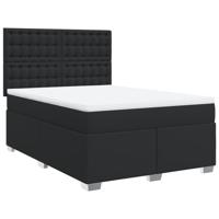 Boxspring met matras kunstleer zwart 160x200 cm - thumbnail
