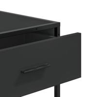Wandtafel 90x35x80 cm bewerkt hout zwart - thumbnail