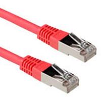ACT Rode 10 meter LSZH SFTP CAT6A patchkabel met RJ45 connectoren - thumbnail