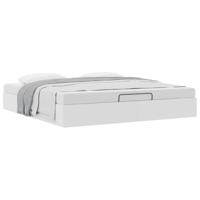 Bedframe zonder matras 200x200 cm kunstleer wit - thumbnail