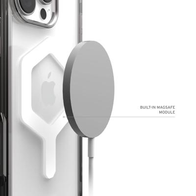 Urban Armor Gear Plyo Backcover Apple iPhone 16 Pro Grijs, Transparant Inductieve lading, MagSafe compatible, Stootbestendig Urban Armor Gear Plyo Backcover Apple iPhone 16 Pro Grijs, Transparant Inductieve lading, MagSafe compatible, Stootbestendig