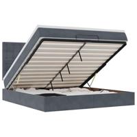 Ottoman bed met matrassen en LED's 160x200cm fluweel - thumbnail