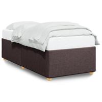 Bedframe zonder matras 90x190 cm stof donkerbruin - thumbnail