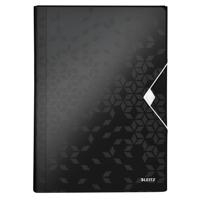 Projectmap Leitz WOW voor A4 6 vaks PP zwart | 5 stuks - thumbnail