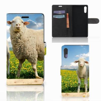 Sony Xperia XZ | Sony Xperia XZs | Telefoonhoesje | Met pasjeshouder | Schaap en Lammetje
