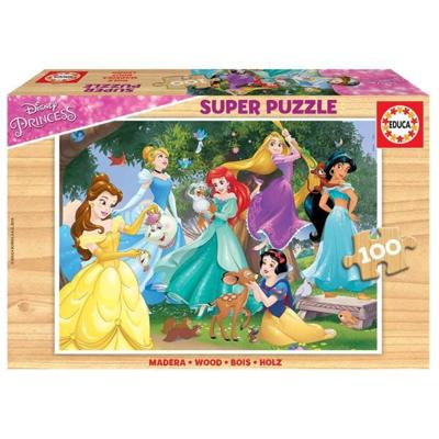 Super houten puzzel 100p Disney prinses EDUCA meerkleurig
