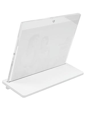 Deknudt Transparante fotokader 5,4mm dik met witte staander 13x18 S58SD1 Deknudt Transparante fotokader 5,4mm dik met witte staander 13x18 S58SD1