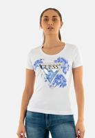 Guess Flower Triangle T-Shirt Dames Wit - Maat XS - Kleur: WitPaars | Soccerfanshop - thumbnail