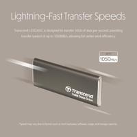 Transcend ts500gesd265c esd265c external ssd, 500gb, usb 10gbps, type c, 3d nand, 1050/ 950 mb/s - thumbnail