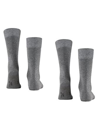 FALKE 2-paar Happy heren sokken - Katoen hoge mannen sokken - Ademend