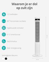 Duux Elevate Tower Fan Torenventilator Wit - thumbnail