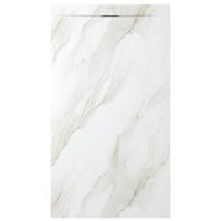 Zenon Essenza Minimal douchevloer - 140x100cm - antislip - antibacterieel - mineraalmarmer - rechthoek - Marble gold (wit) 400000000000044777 - thumbnail