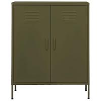 Opbergkast 80x35x101,5 cm staal olijfgroen - thumbnail