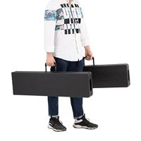 Set van 2 uitklapbare bierbanken in polyrattan zwart 180 cm - thumbnail