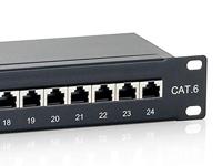 Equip 326424 cat.6 patch panel 24-port 19 inch 1u black - thumbnail