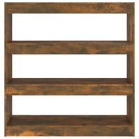 Boekenkast/kamerscherm 100x30x103 cm gerookt eikenkleur - thumbnail