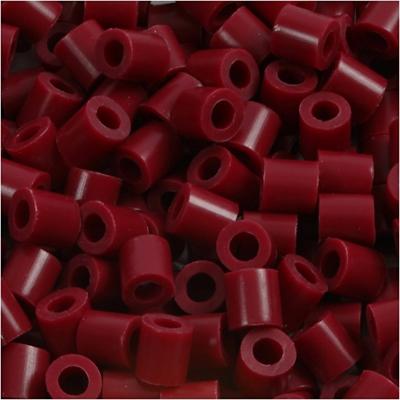 NABBI Strijkkralen, afm 5x5 mm, gatgrootte 2,5 mm, medium, wijnrood (32239), 6000 stuk/ 1 doos