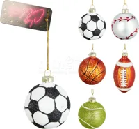 Kerstornament Sport Bal 6cm Assorti 1st - thumbnail