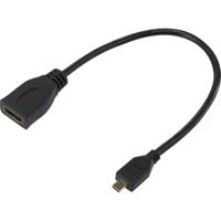 Raspberry Pi® SC0726 HDMI-adapter Raspberry Pi® [1x HDMI-stekker C mini - 1x HDMI-bus] 10 cm Wit - thumbnail