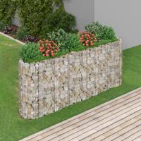 Gabion plantenbak verhoogd 260x50x100 cm gegalvaniseerd ijzer - thumbnail